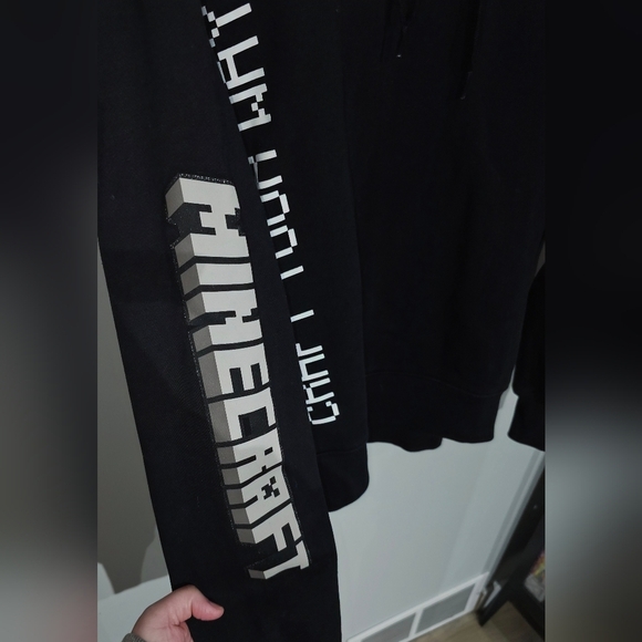 Lacoste LIVE x Minecraft Men's Black Graphic Print Loose Fit Hoodie - Size L - Picture 5 of 11